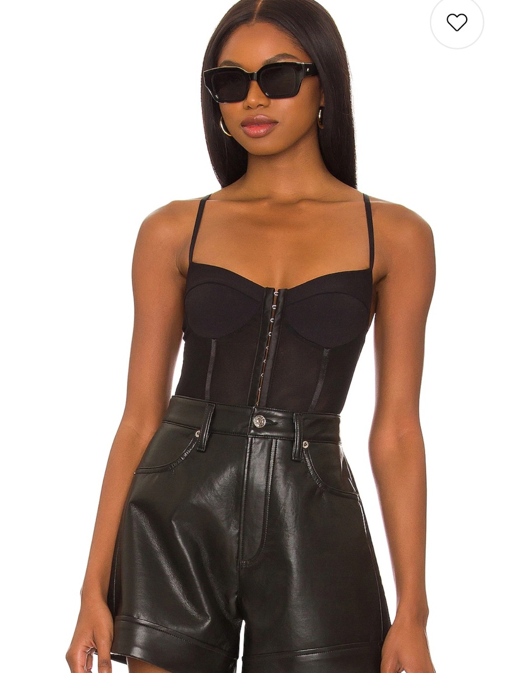 Free People Intimately Night Rhythm Corset Bodysuit in Black SZ XS Dark Feminine